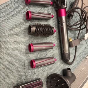 Dyson Gray and Pink Hair Styling Set